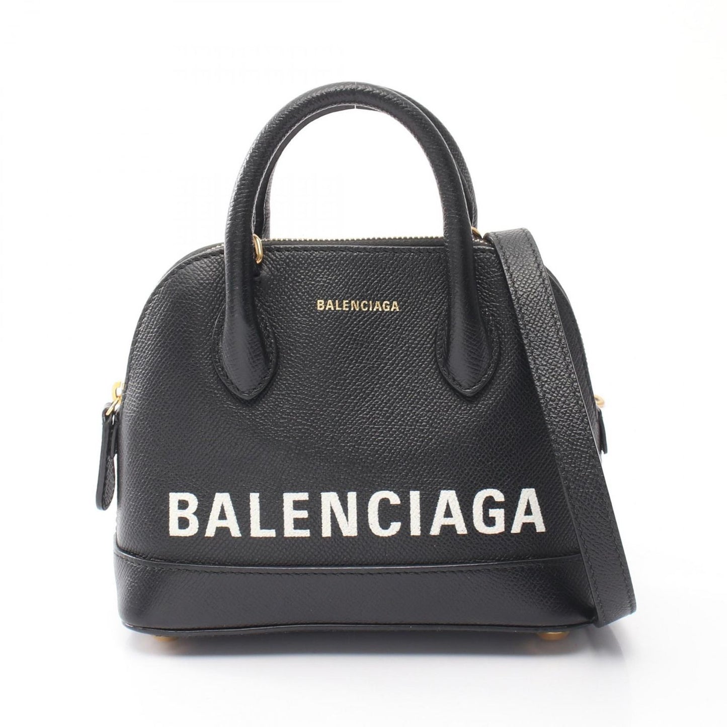 Balenciaga Handbag Bill Top Handle Xxs 2-Way Black Leather Top Bag XS