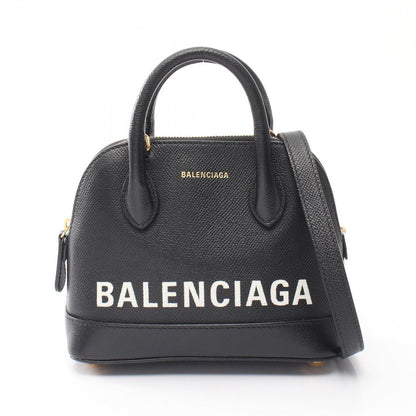 Balenciaga Handbag Bill Top Handle Xxs 2-Way Black Leather Top Bag XS