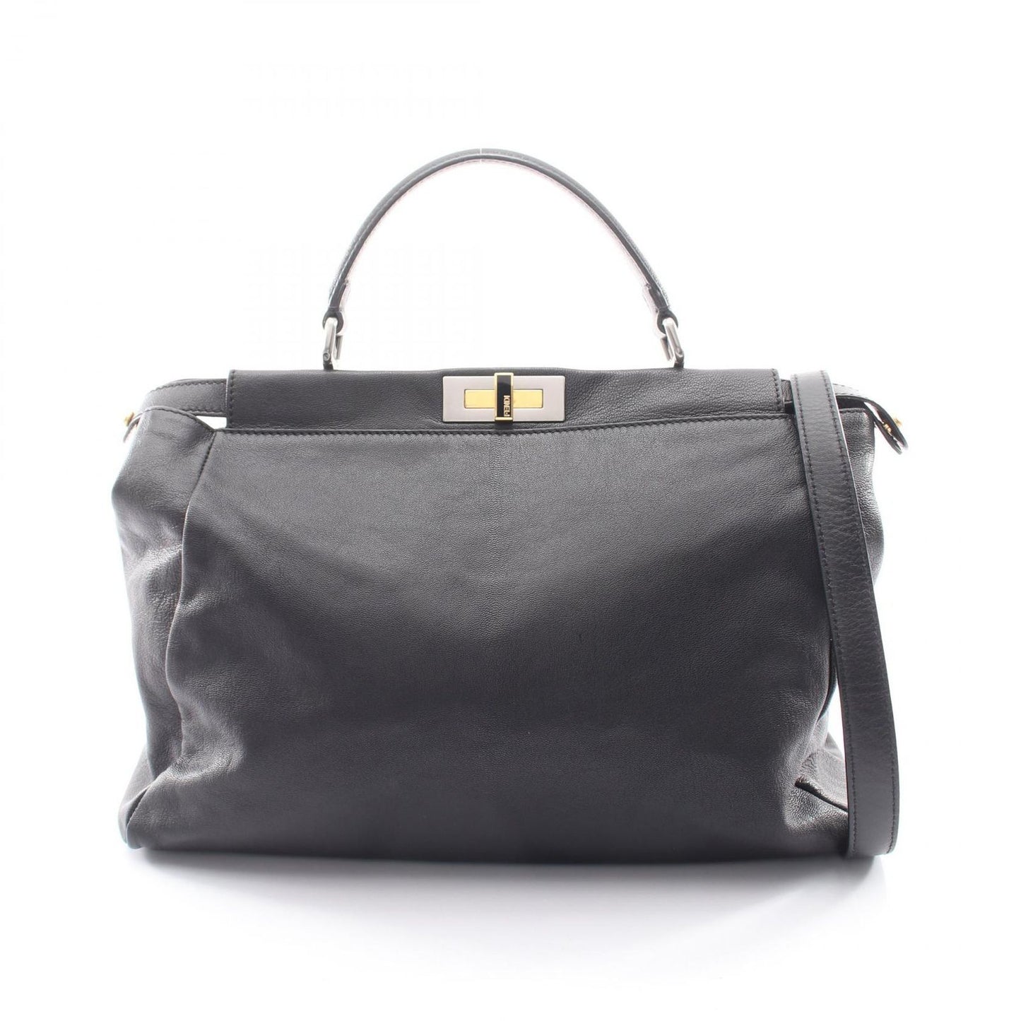 Fendi Handbag Peekaboo Large 2-Way Black Leather