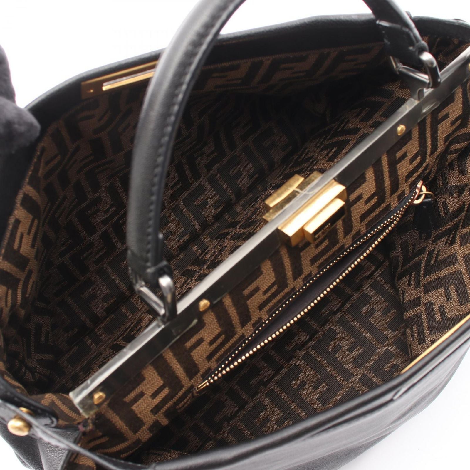 Fendi Handbag Peekaboo Large 2-Way Black Leather — view 3