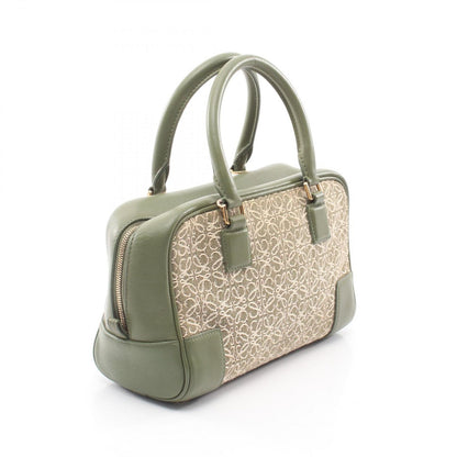 Loewe Handbag Amazona 23 Repeat 2-Way Natural Olive Canvas Leather — view 2