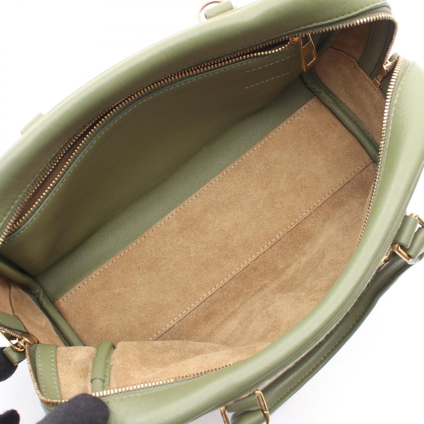 Loewe Handbag Amazona 23 Repeat 2-Way Natural Olive Canvas Leather — view 3