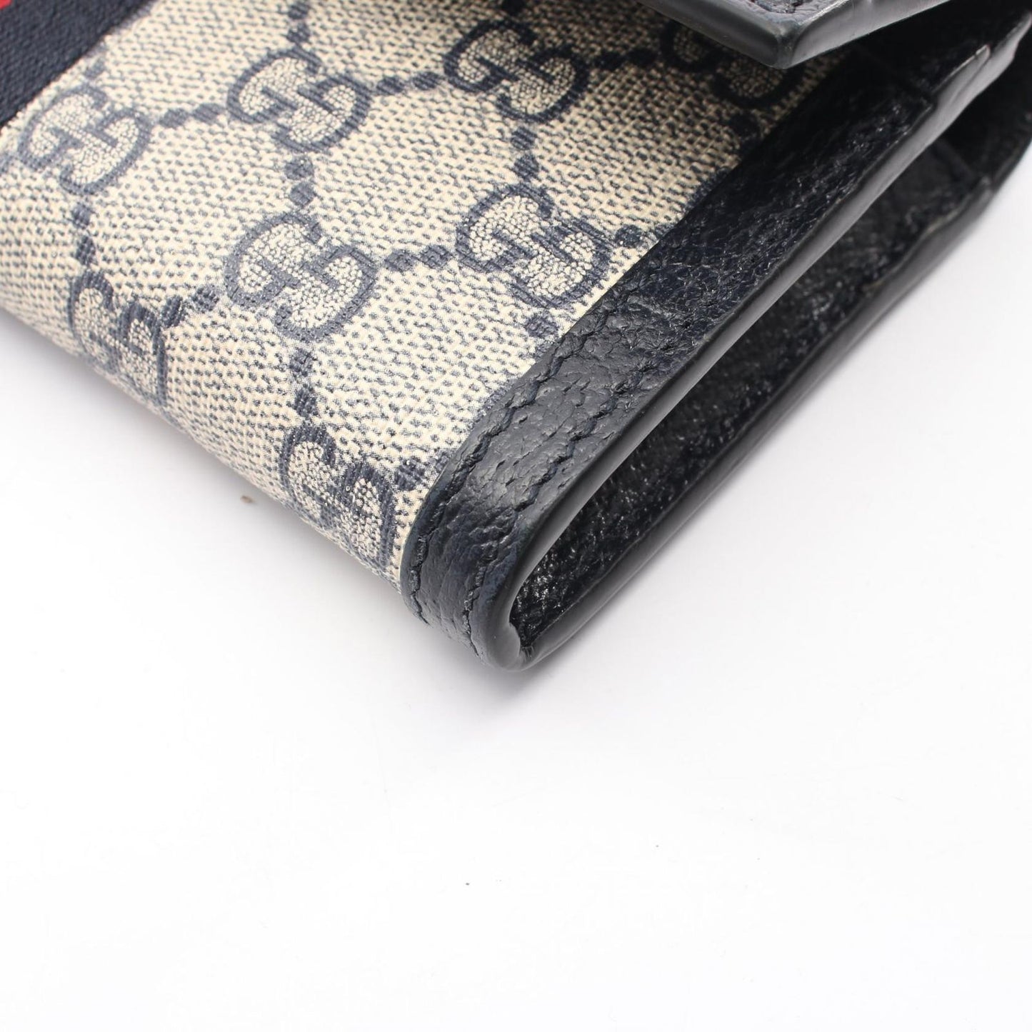 Gucci Bifold Wallet Ophidia GG Supreme Continental Off White Navy Leather — view 7