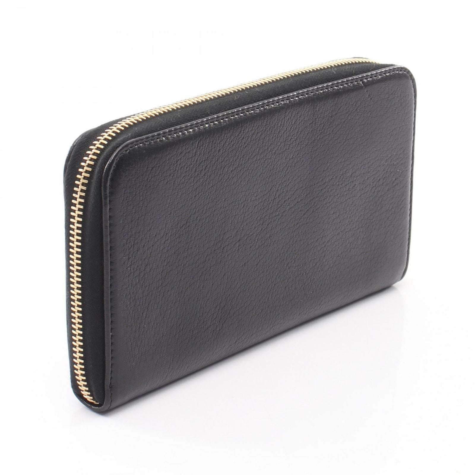 Prada Round Wallet Cervo Antic Met Black Leather — view 2