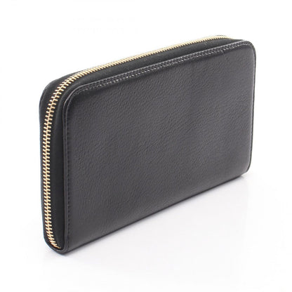 Prada Round Wallet Cervo Antic Met Black Leather — view 2
