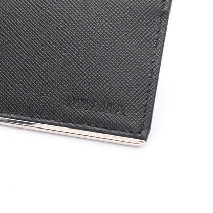 Prada Card Case Saffiano Metal Black Leather — view 4
