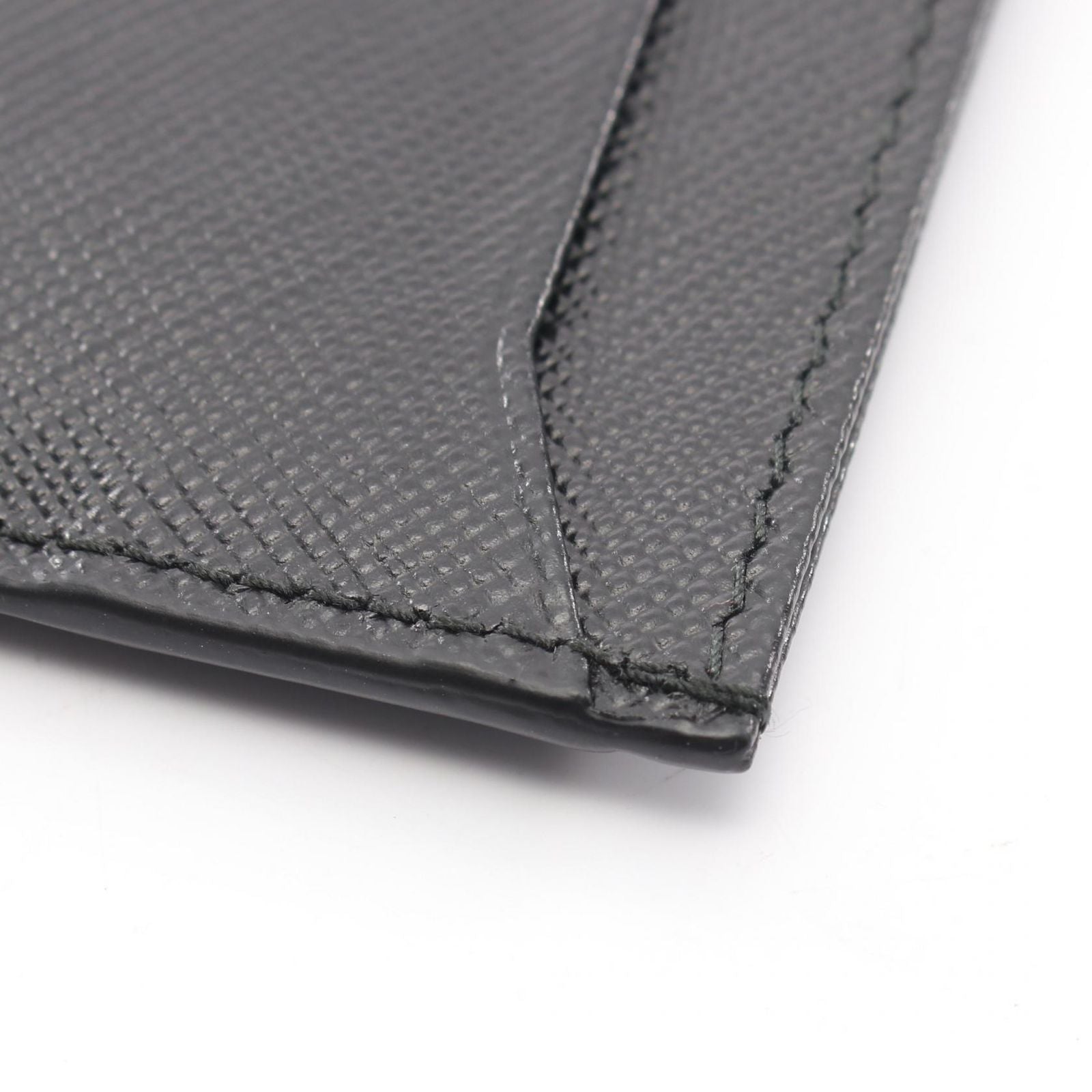 Prada Card Case Saffiano Metal Black Leather — view 5