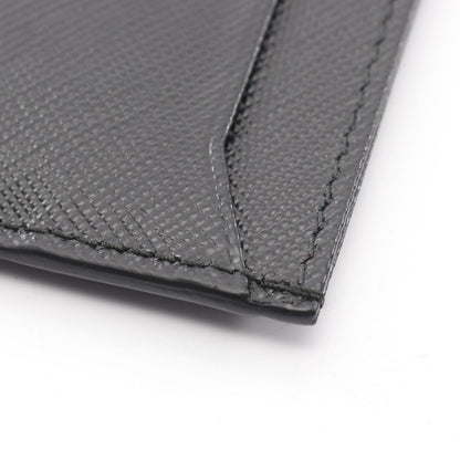Prada Card Case Saffiano Metal Black Leather — view 5
