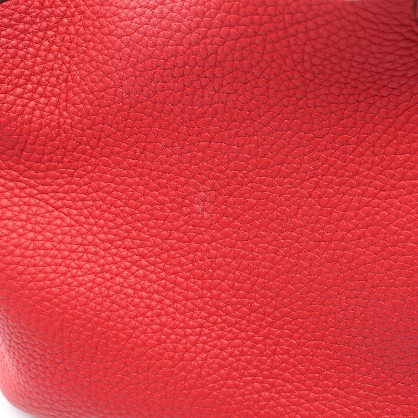 Hermes Handbag Picotin Lock PM Vermillion Leather — view 7