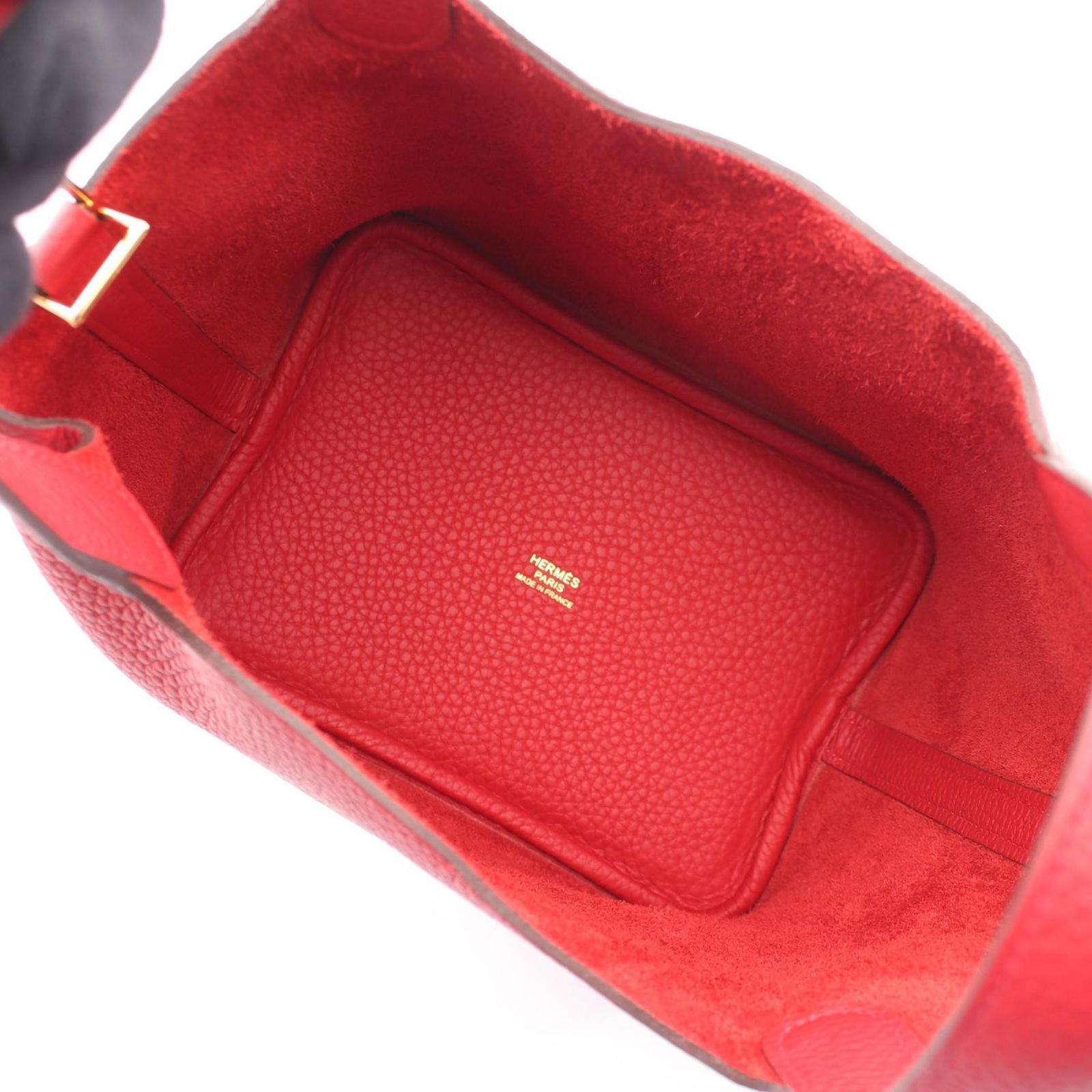 Hermes Handbag Picotin Lock PM Vermillion Leather — view 3
