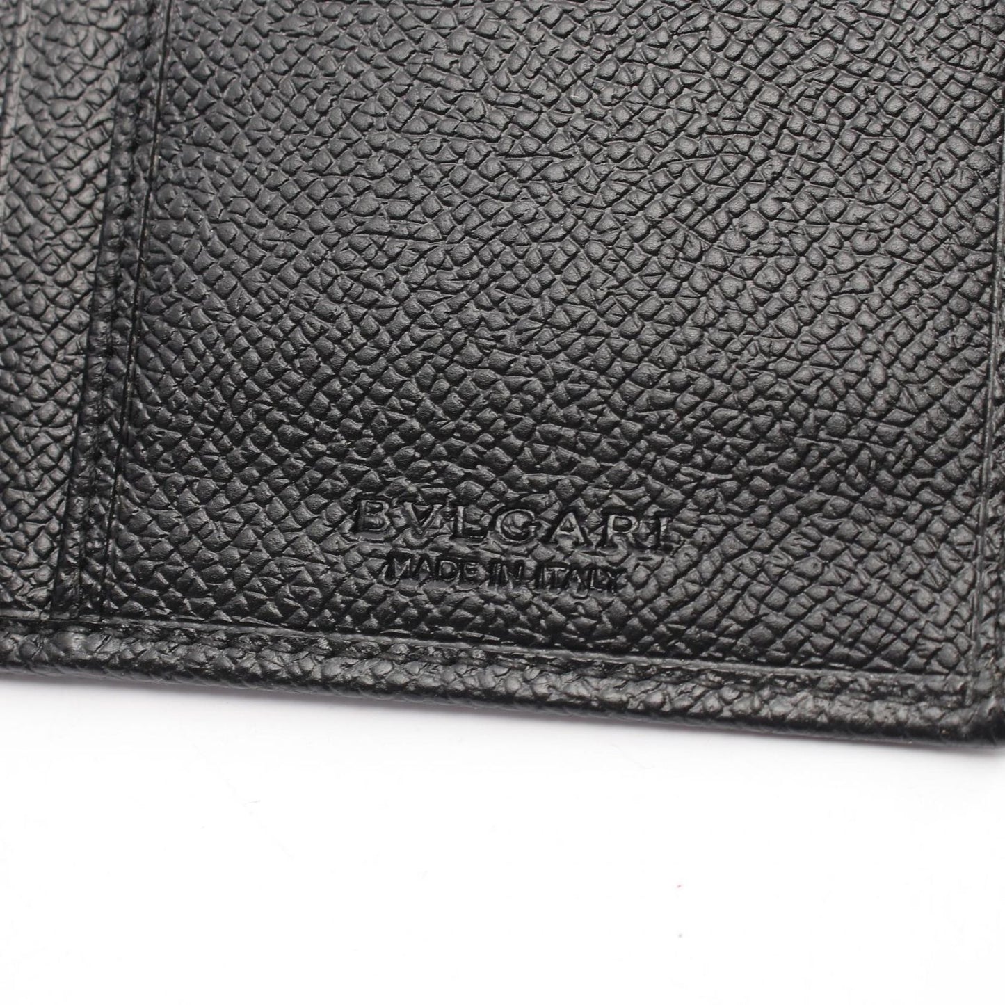 Bvlgari Bifold Wallet Classico Black Leather Long Bill Holder — view 5