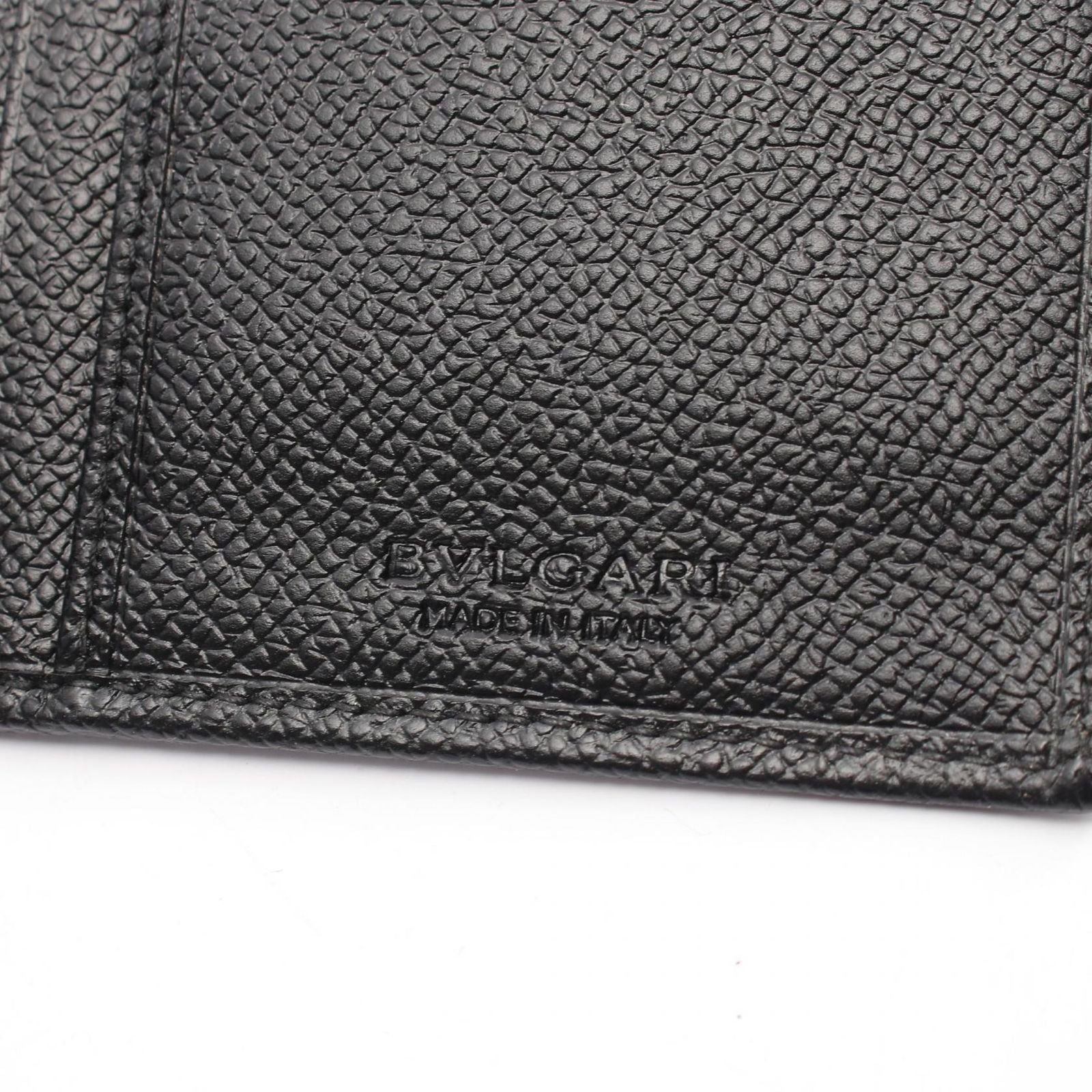 Bvlgari Bifold Wallet Classico Black Leather Long Bill Holder — view 5
