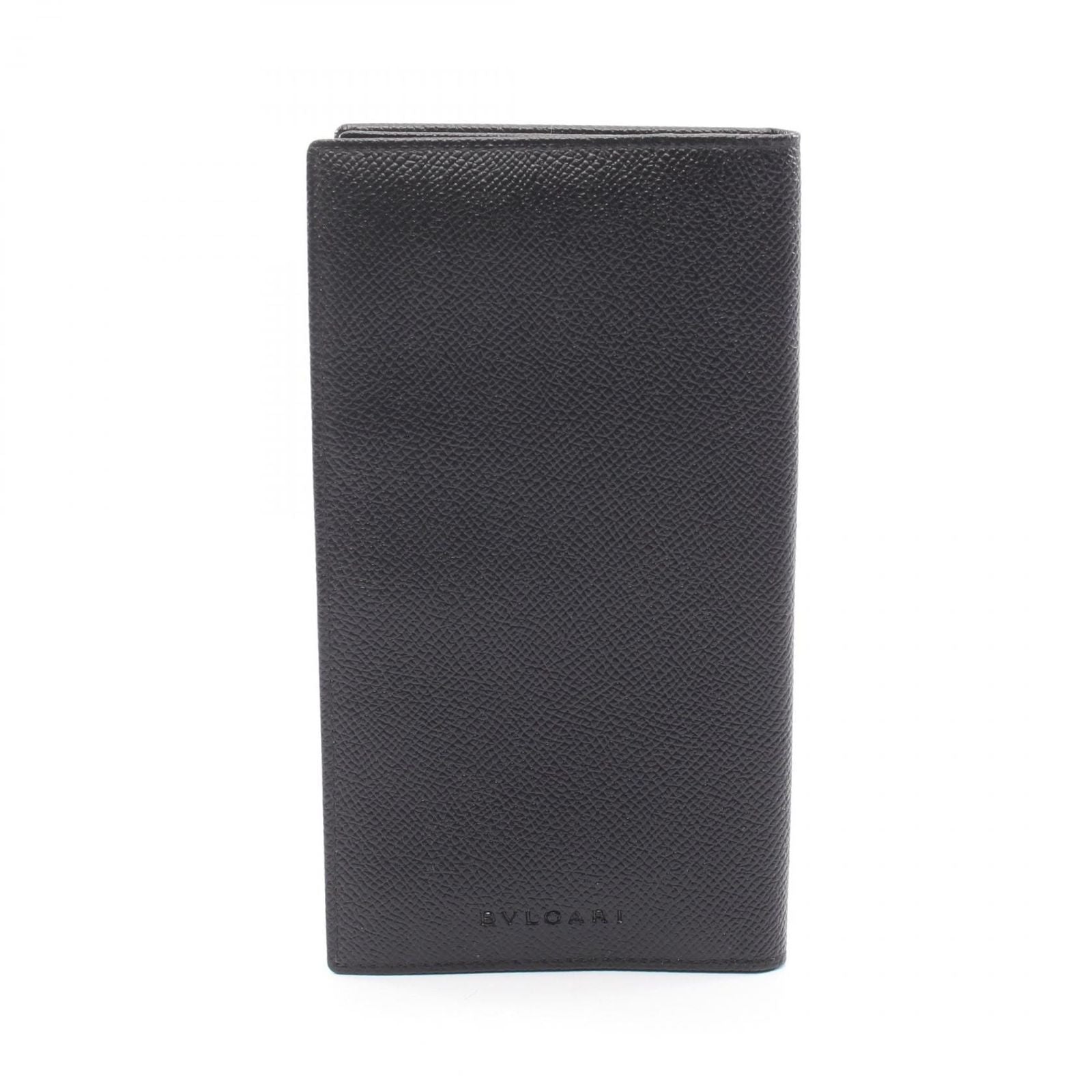 Bvlgari Bifold Wallet Classico Black Leather Long Bill Holder