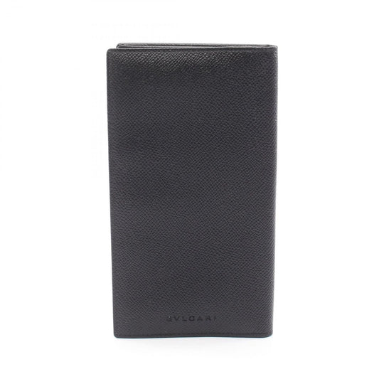 Bvlgari Bifold Wallet Classico Black Leather Long Bill Holder