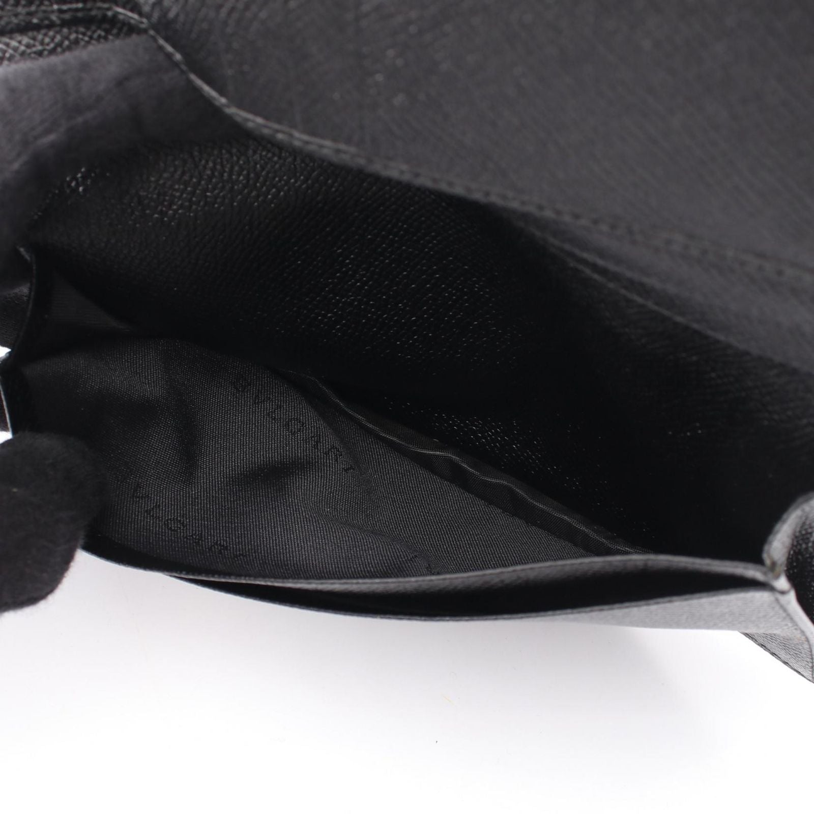 Bvlgari Bifold Wallet Classico Black Leather Long Bill Holder — view 4
