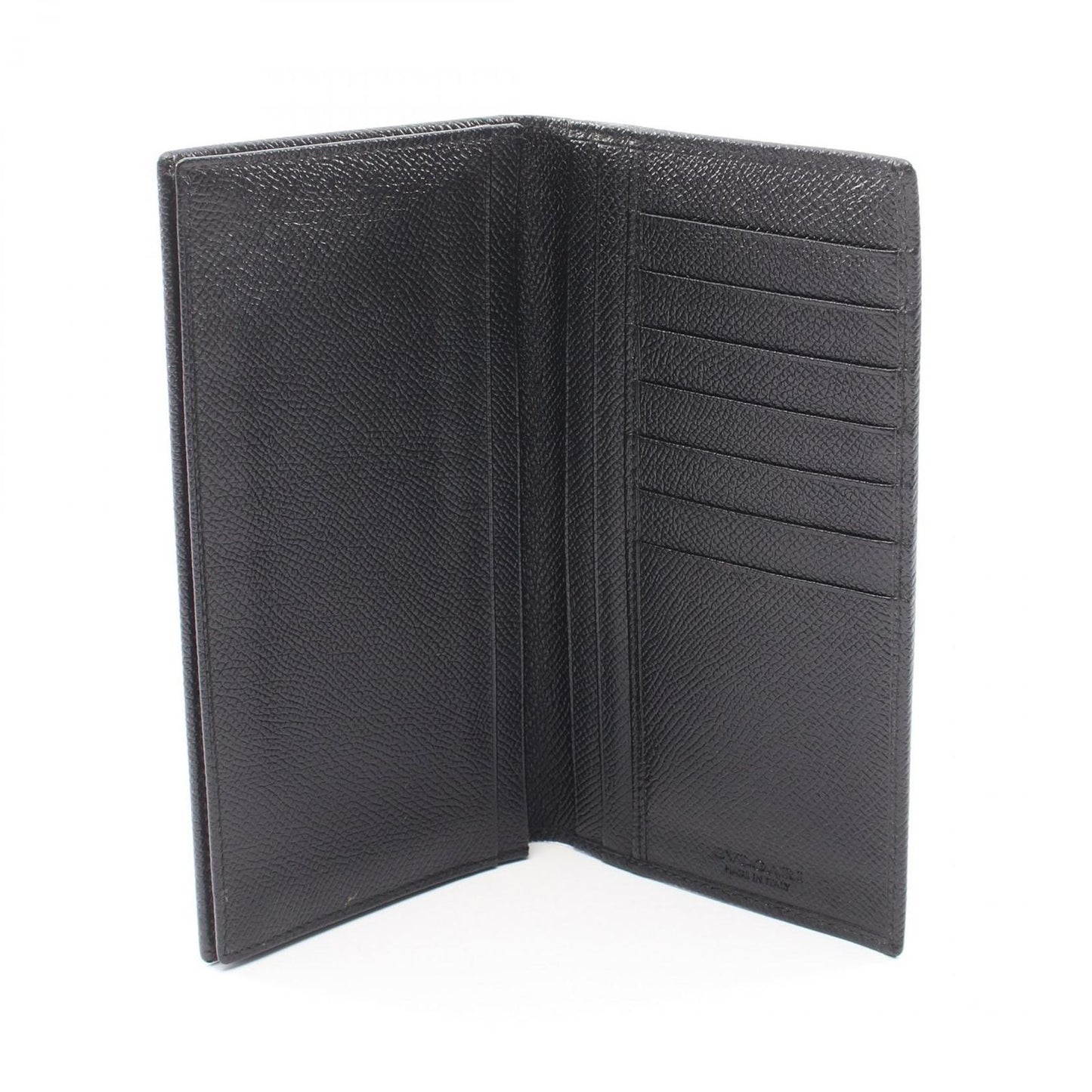 Bvlgari Bifold Wallet Classico Black Leather Long Bill Holder — view 3