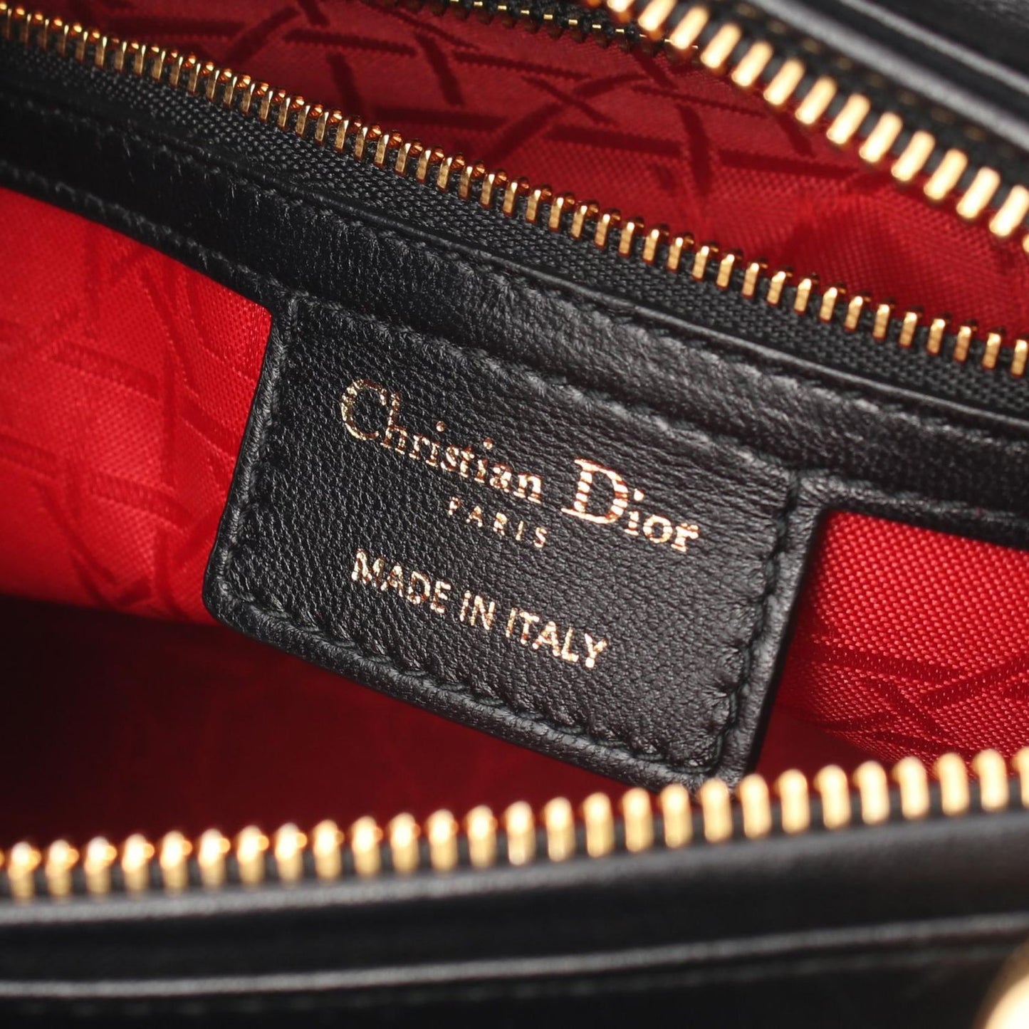 Dior Handbag Lady Dior 2-Way Black Leather Cannage Tote Midi — view 4