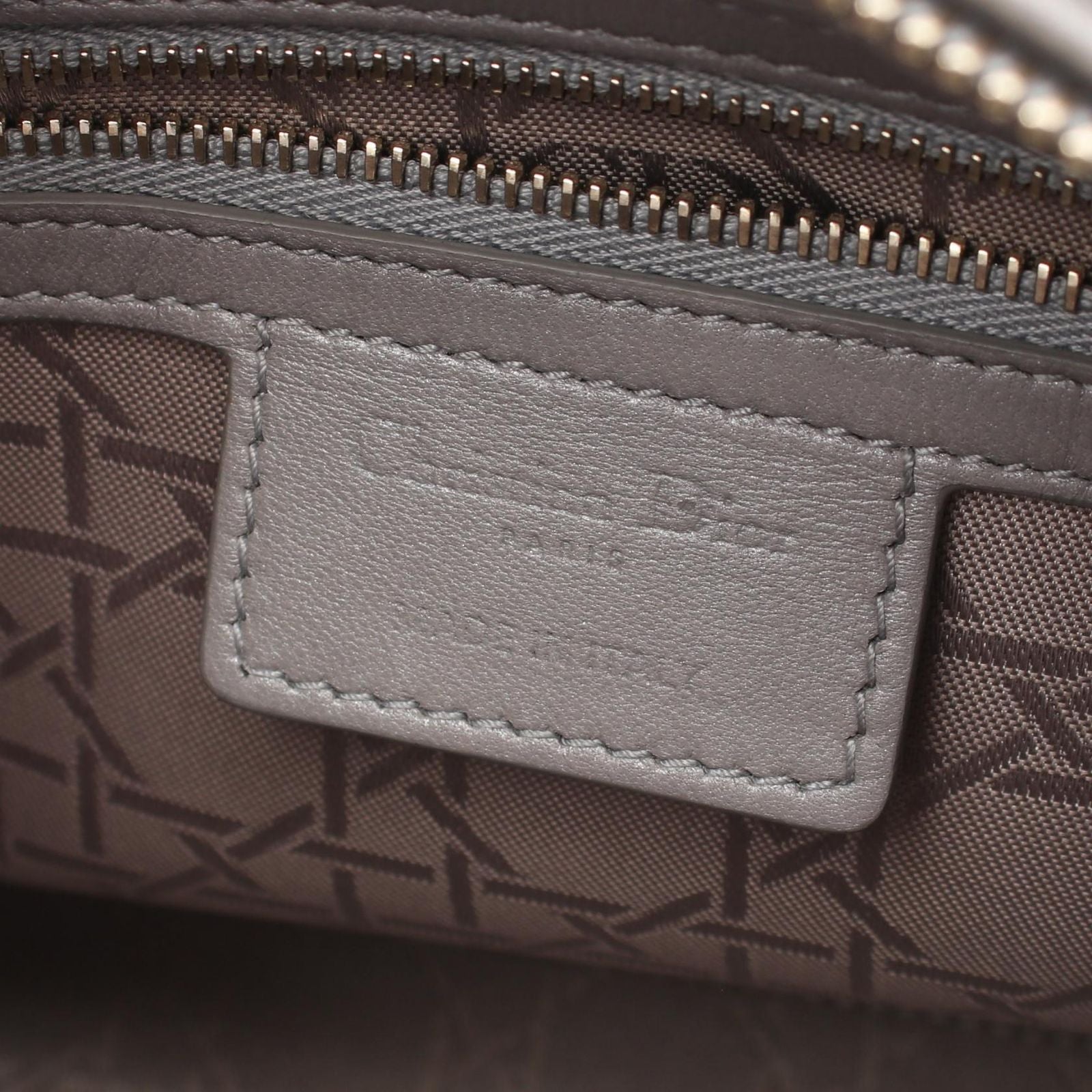 Dior Handbag Lady Dior 2-Way Gray Leather Cannage Tote Midi — view 4