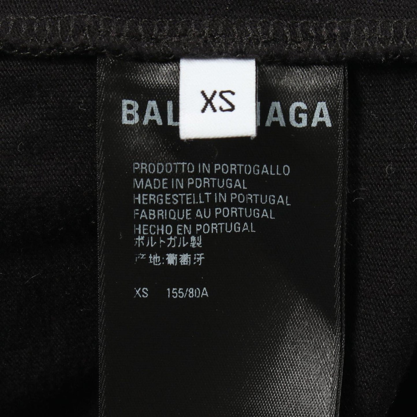 Balenciaga Dress Logo Embroidery Distressed Contrast Cotton — view 5