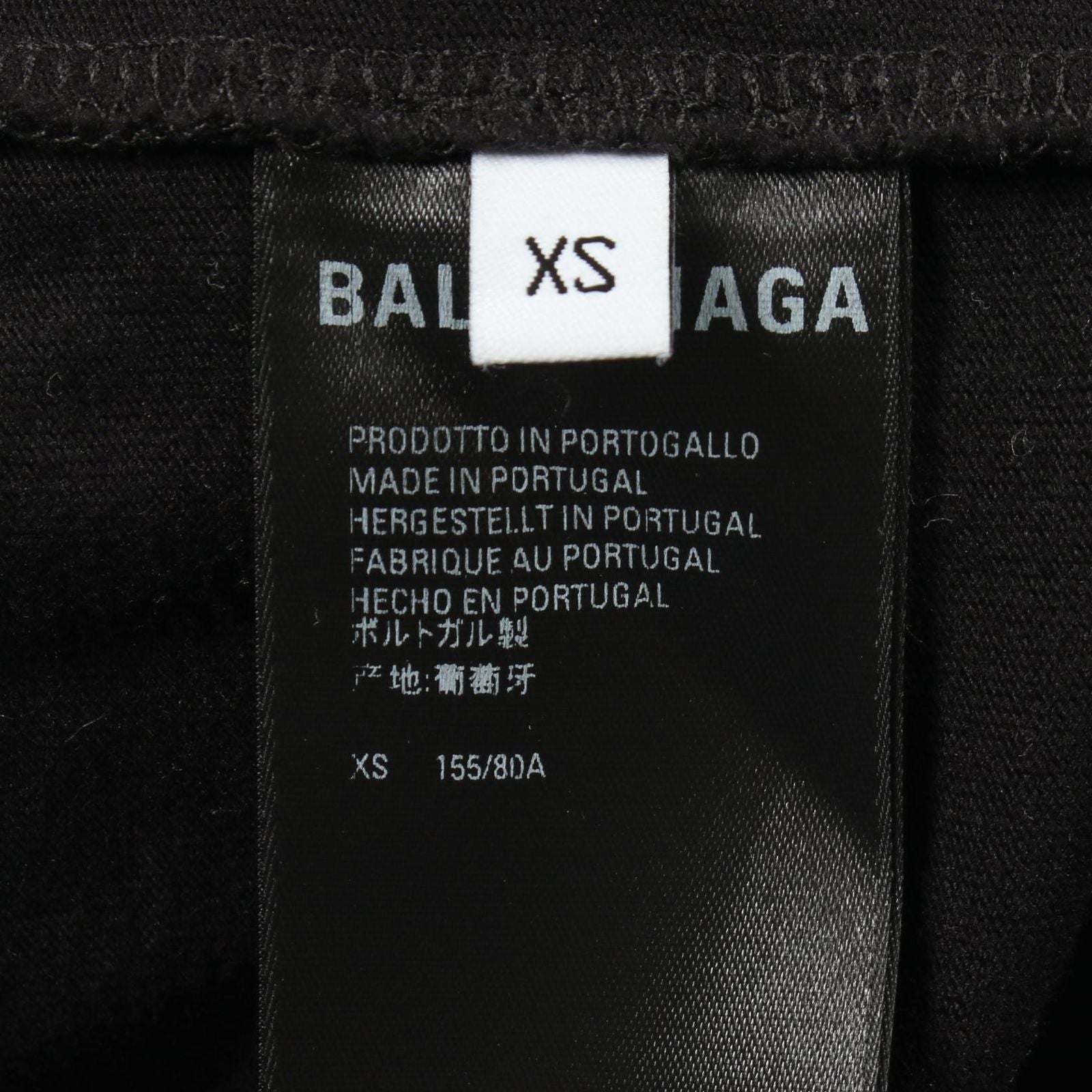 Balenciaga Dress Logo Embroidery Distressed Contrast Cotton — view 5