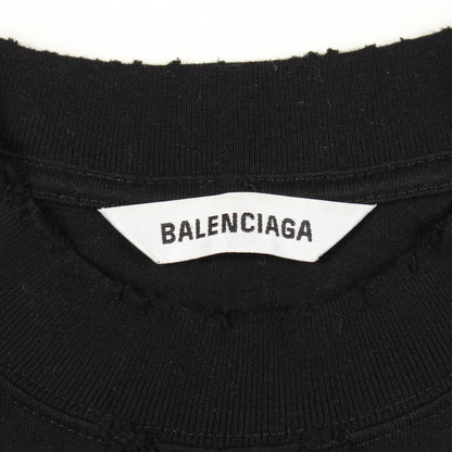 Balenciaga Dress Logo Embroidery Distressed Contrast Cotton — view 3