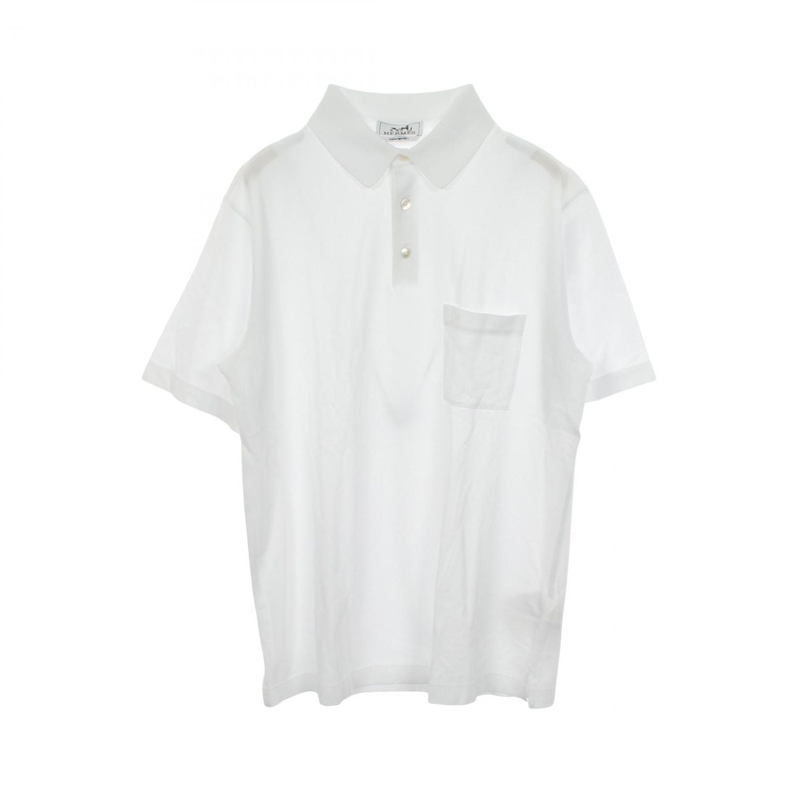 Hermes Polo Shirt Embroidered Pocket Short Sleeve Cotton
