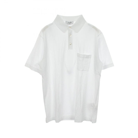 Hermes Polo Shirt Embroidered Pocket Short Sleeve Cotton
