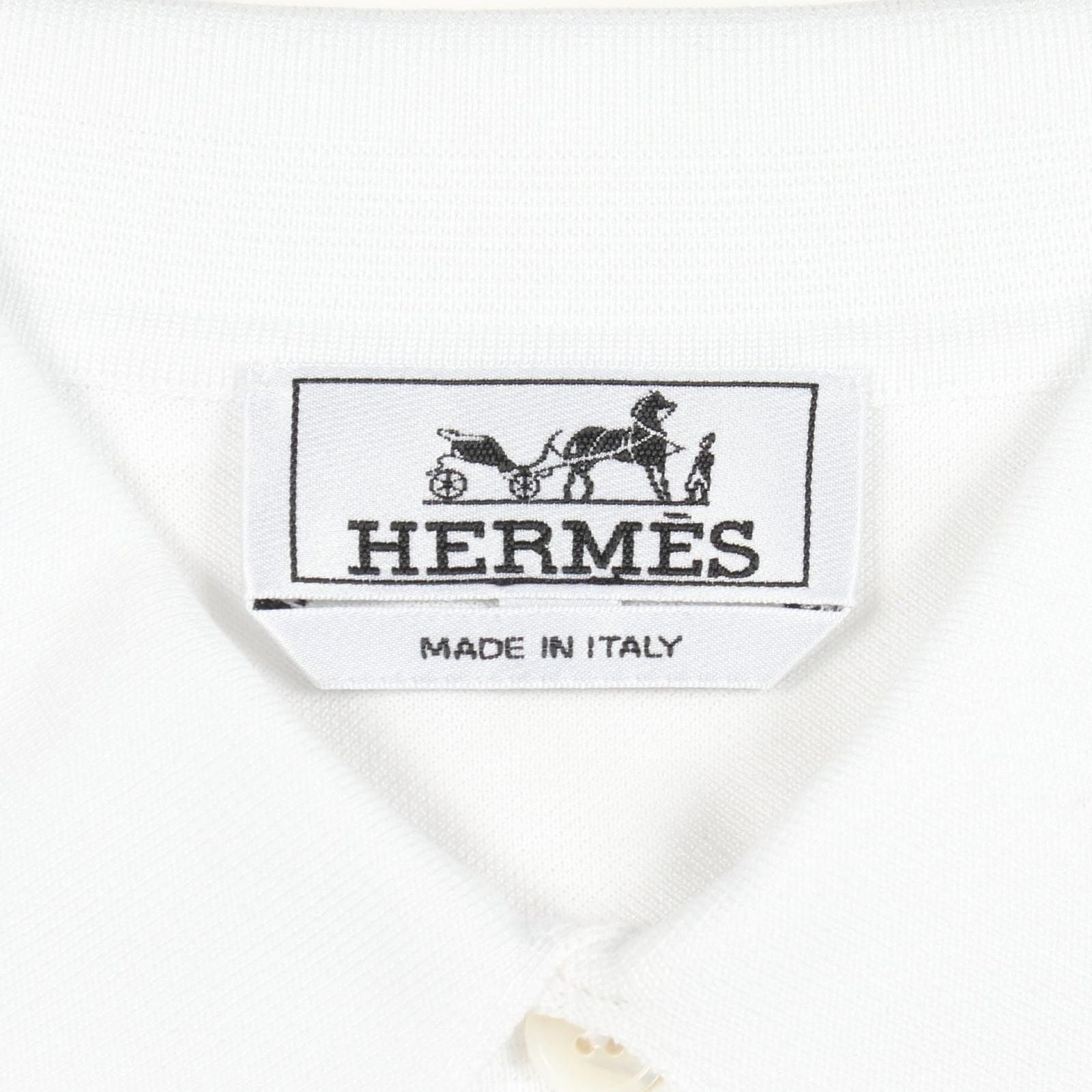 Hermes Polo Shirt Embroidered Pocket Short Sleeve Cotton — view 3