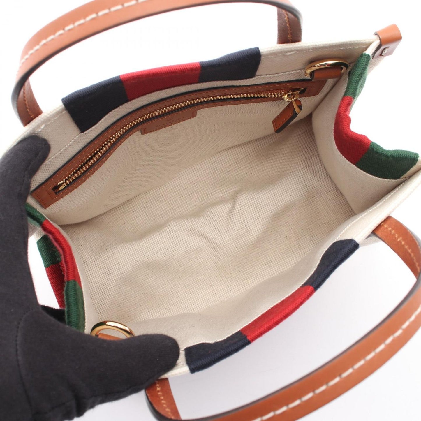 Gucci Tote Interlocking Mini 2-Way Natural Multi Canvas Leather — view 3