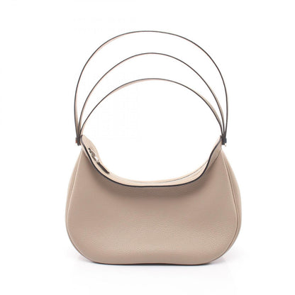Hermes Shoulder Bag Caporal Tourtier Gray Leather