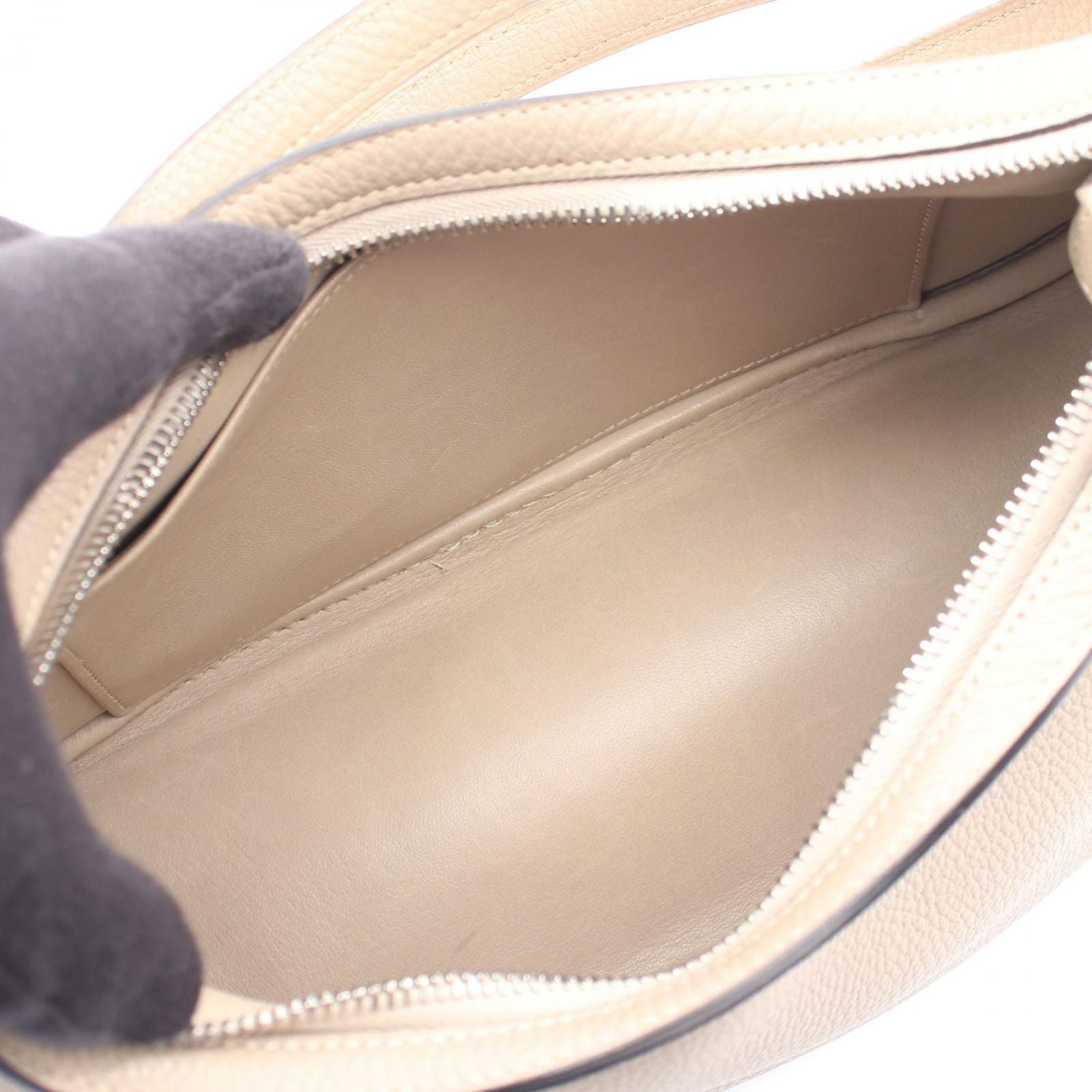 Hermes Shoulder Bag Caporal Tourtier Gray Leather — view 3
