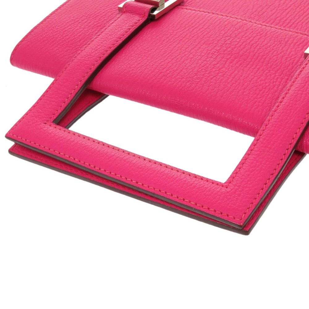 Hermes 365 Chevre Rose Shocking Silver Handbag — view 4