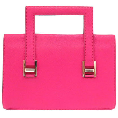 Hermes 365 Chevre Rose Shocking Silver Handbag — view 2