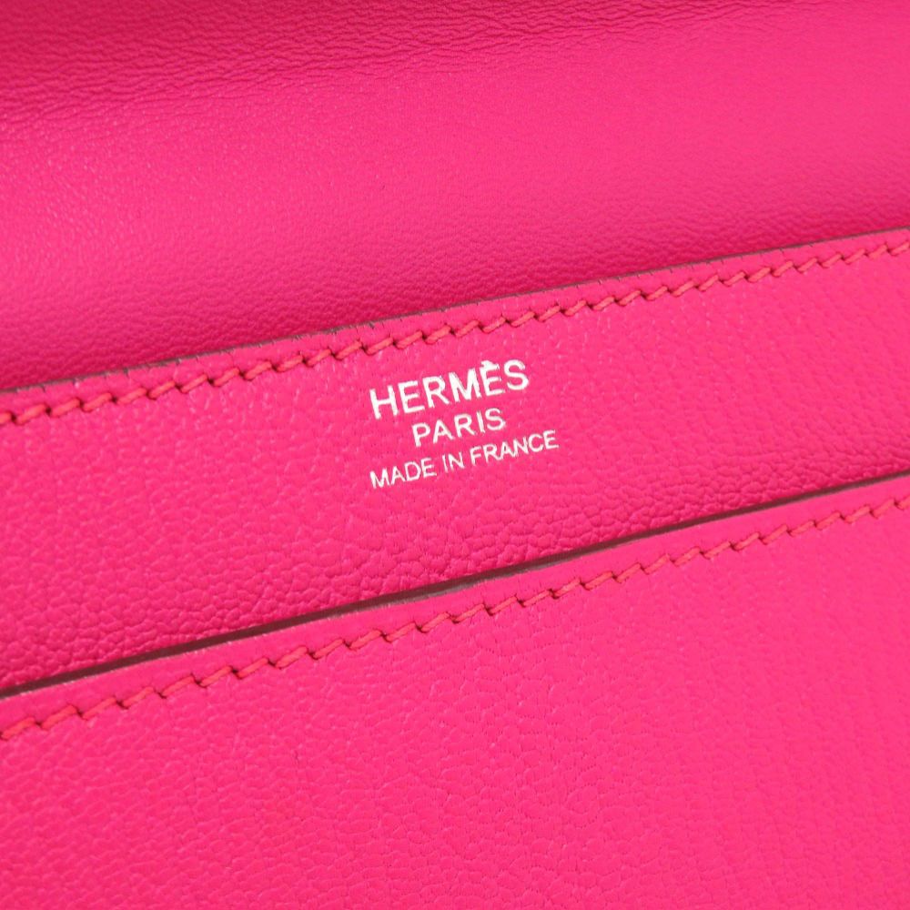 Hermes 365 Chevre Rose Shocking Silver Handbag — view 8