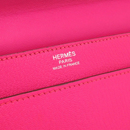 Hermes 365 Chevre Rose Shocking Silver Handbag — view 8