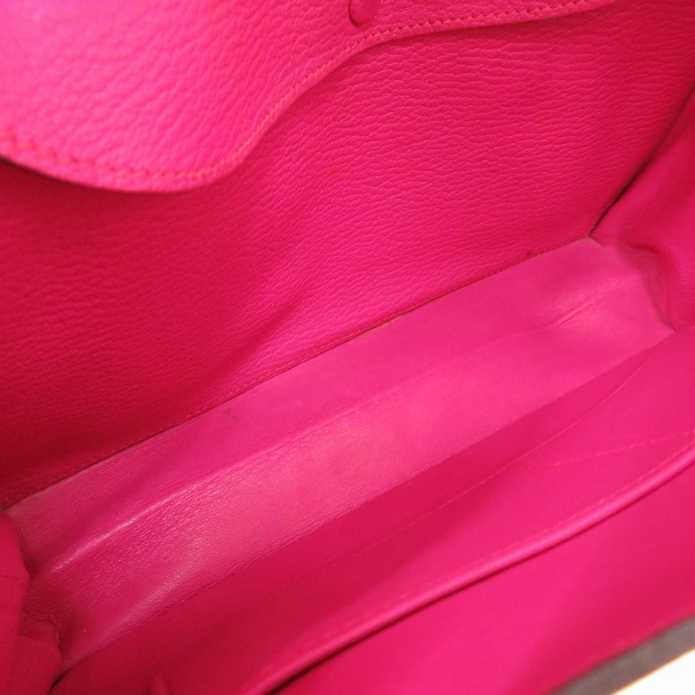 Hermes 365 Chevre Rose Shocking Silver Handbag — view 5