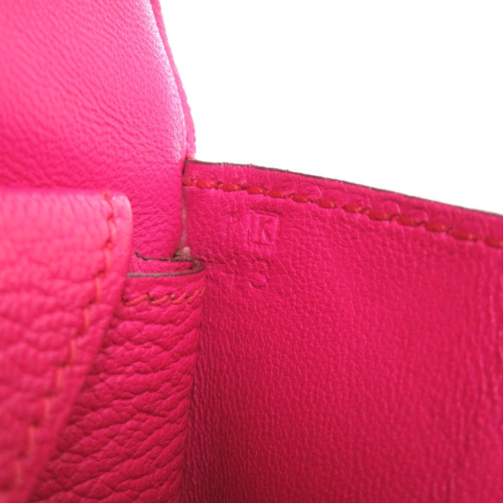 Hermes 365 Chevre Rose Shocking Silver Handbag — view 7