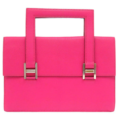 Hermes 365 Chevre Rose Shocking Silver Handbag