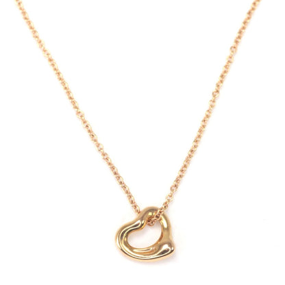 Tiffany & Co Necklace 18k Elsa Peretti Open Heart Pendant External Case