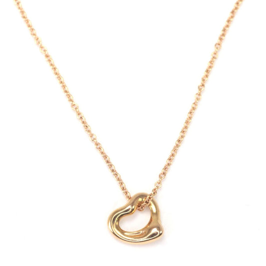 Tiffany & Co Necklace 18k Elsa Peretti Open Heart Pendant External Case