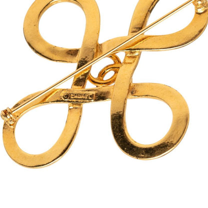 Chanel CC Logo Infinity Cross Brooch Gold Plated — view 3
