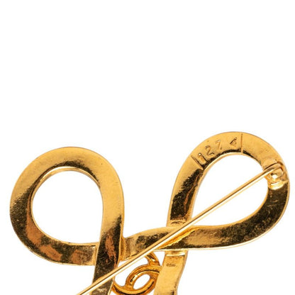 Chanel CC Logo Infinity Cross Brooch Gold Plated — view 4