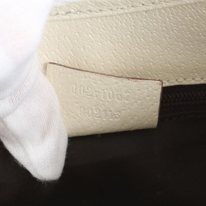 Gucci Jackie 002 Leather Canvas Handbag Tote — view 9
