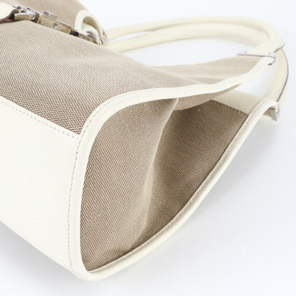Gucci Jackie 002 Leather Canvas Handbag Tote — view 4