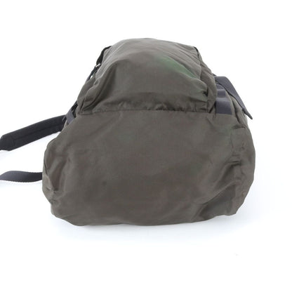 Prada Tessuto Nylon Triangle Logo Leather Backpack Business — view 6