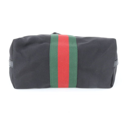Gucci Sherry Line Leather Canvas Tote Shoulder Business Black — view 5