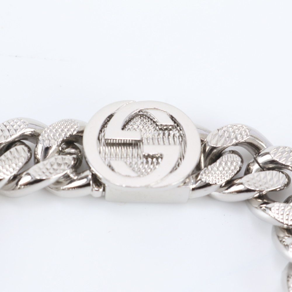 Gucci Script Logo Choker Necklace Silver — view 7