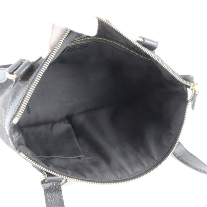 Gucci GG Canvas Leather Handbag Tote Black — view 7