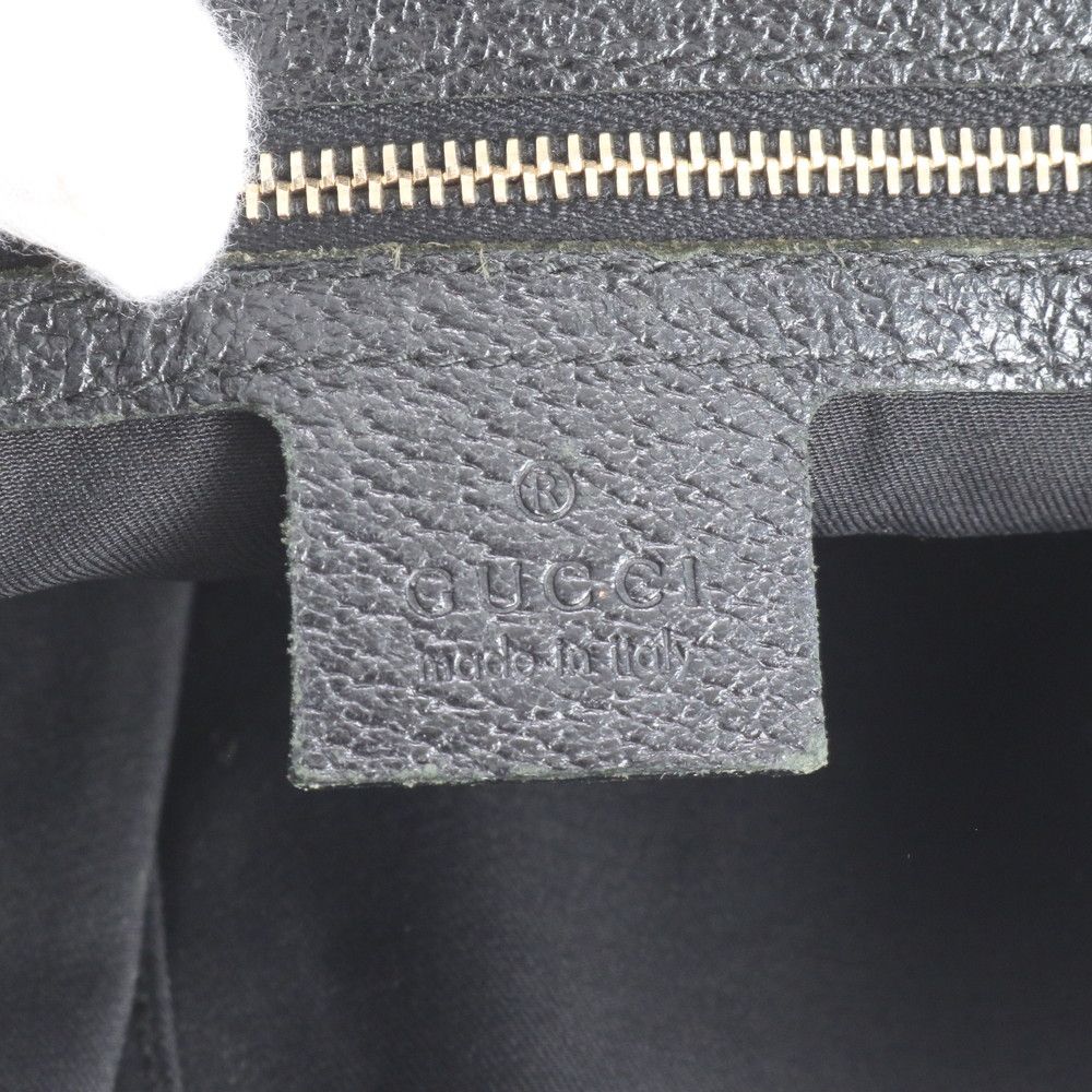 Gucci GG Canvas Leather Handbag Tote Black — view 8