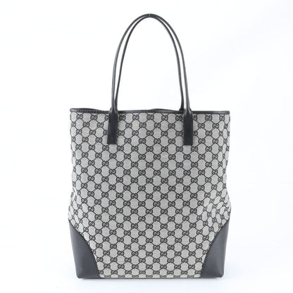 Gucci GG Canvas Leather Tote Shoulder Black — view 3